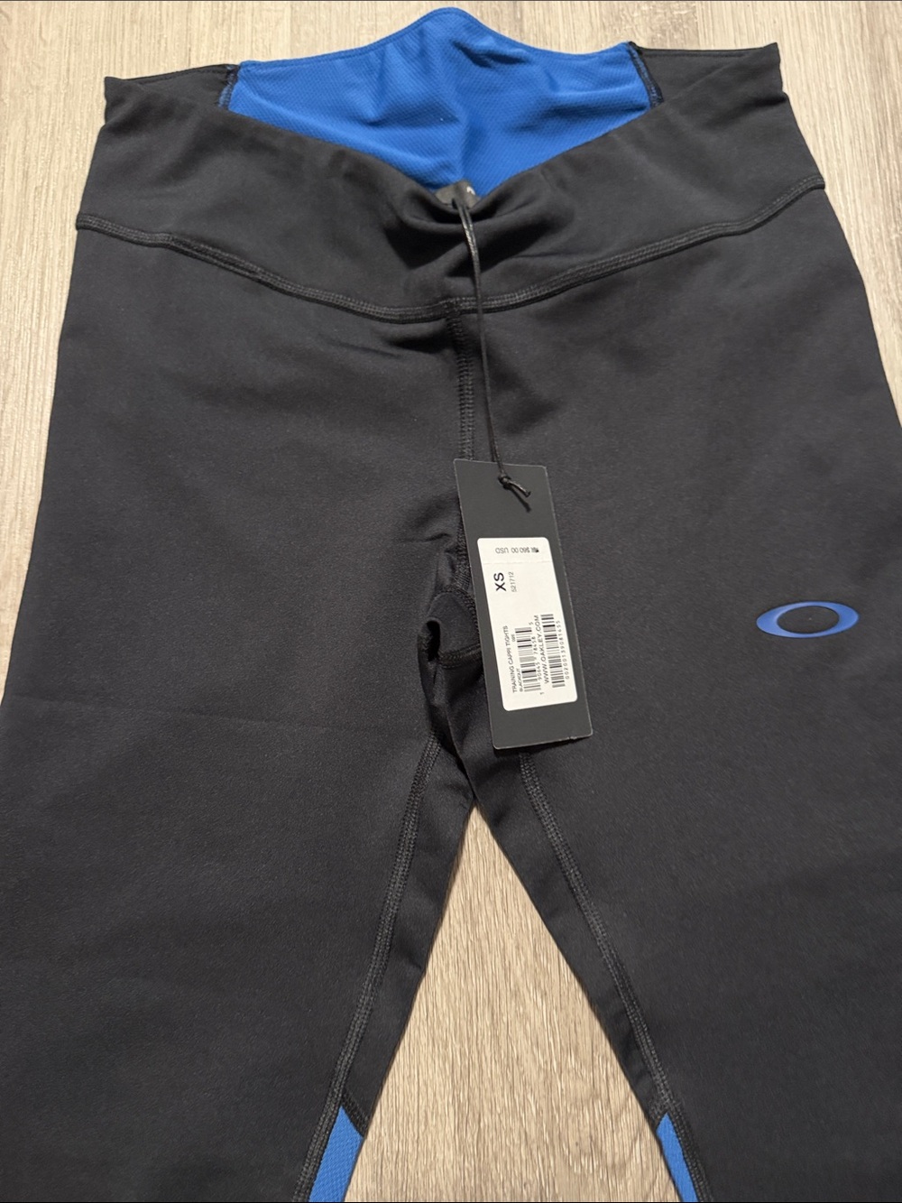 Oakley Black Leggings with Blue Details - Women’s